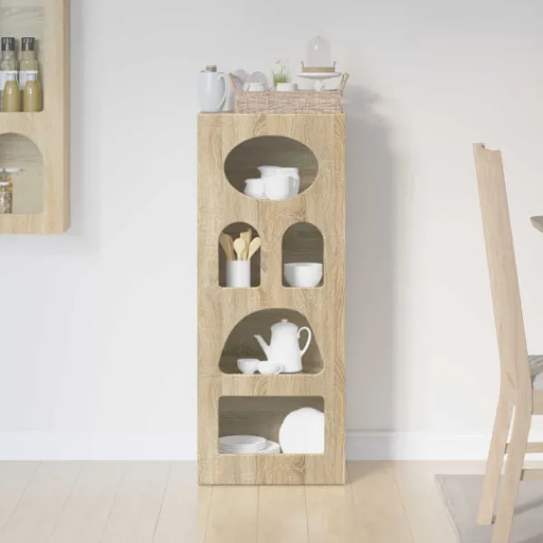 vidaXL Skåp>Sideboard Sonoma-ek 40 x 35 x 100,5 cm Konstruerat trä