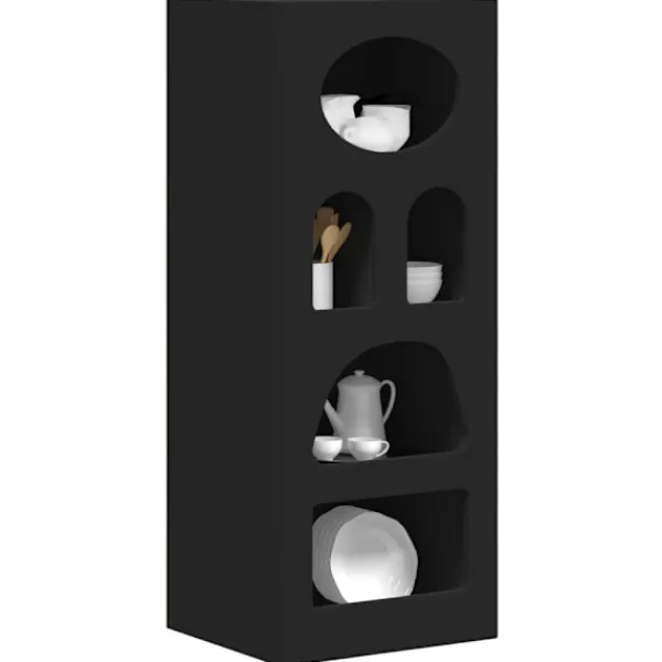 vidaXL Sideboards>Sideboard Svart 40 x 35 x 100,5 cm Konstruerat trä