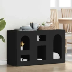 vidaXL Sideboards>Sideboard Svart 100 x 35 x 59 cm Konstruerat trä