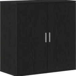 vidaXL Sideboards>Sideboard Svart Ek 79 x 38 x 80 cm Konstruerat trä