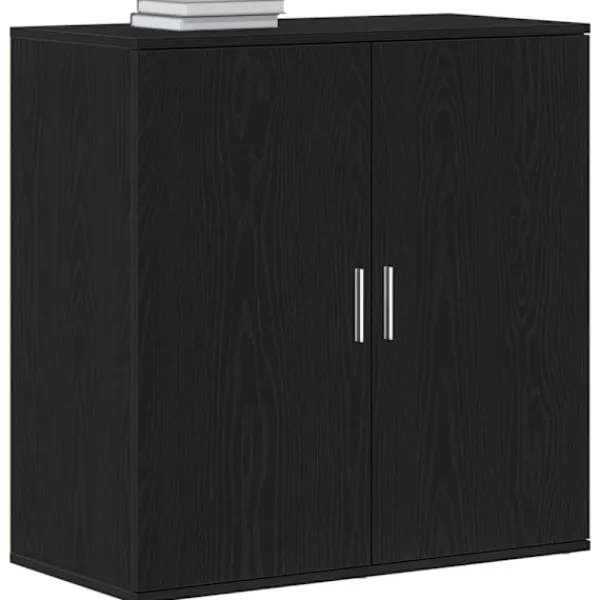 vidaXL Sideboards>Sideboard Svart Ek 79 x 38 x 80 cm Konstruerat trä