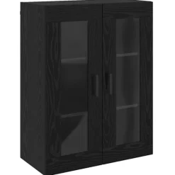 vidaXL Sideboards>Sideboard Svart Ek 69,5 x 34 x 90 cm Konstruerat trä