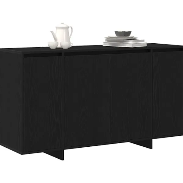 vidaXL Sideboards>Sideboard Svart ek 120 x 41 x 75 cm Konstruerat trä