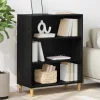vidaXL Sideboards>Sideboard Svart Ek 69,5 x 32,5 x 90 cm Konstruerat trä