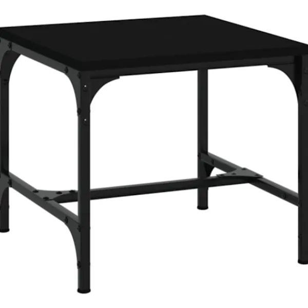 vidaXL Småbord>Sidobord 2 st svart 40x40x35 cm konstruerat trä