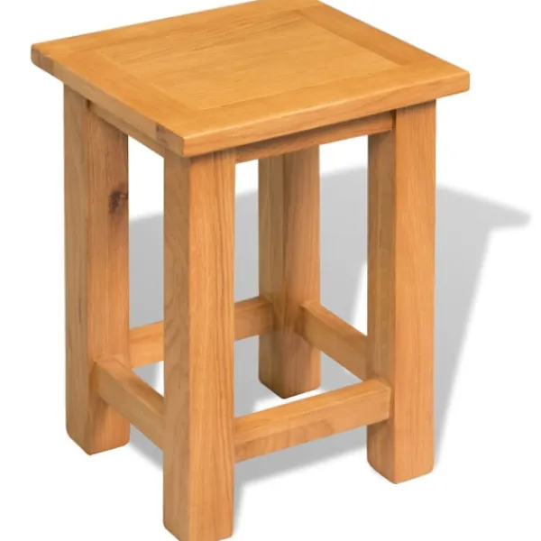 vidaXL Småbord>Sidobord 2 st 27x24x37 cm massiv ek