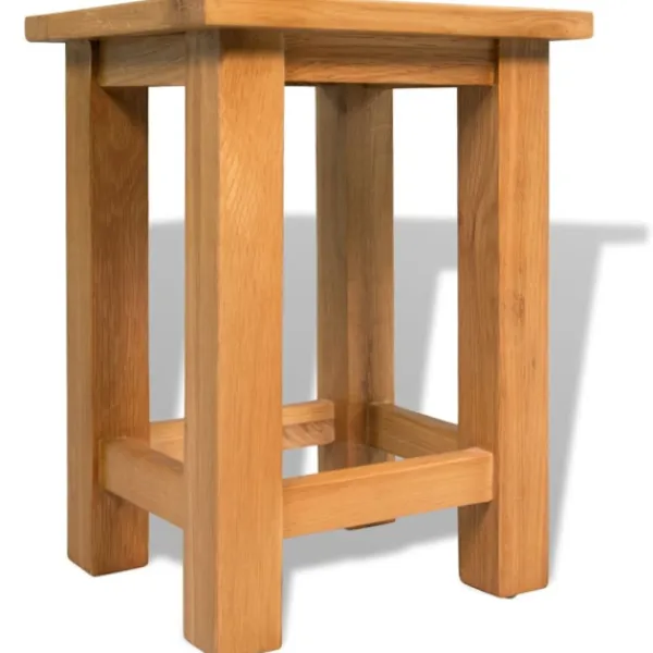 vidaXL Småbord>Sidobord 2 st 27x24x37 cm massiv ek