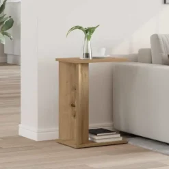 vidaXL Småbord>Sidobord Artisan Ek 35 x 25 x 50 cm Konstruerat trä