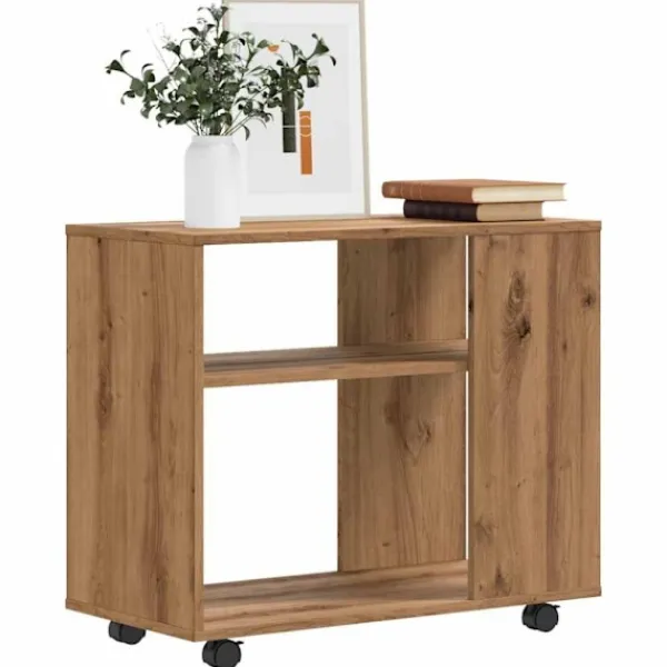 vidaXL Småbord>Sidobord artisan ek 70x35x55 cm konstruerat trä