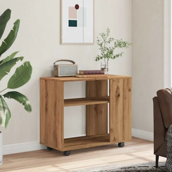 vidaXL Småbord>Sidobord artisan ek 70x35x55 cm konstruerat trä