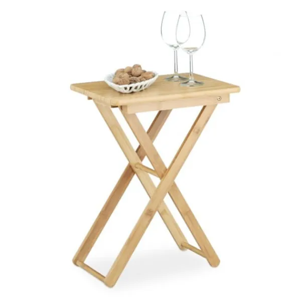 B2X Småbord>Sidobord bambu hopfällbart