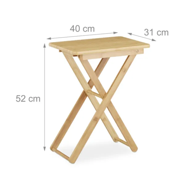B2X Småbord>Sidobord bambu hopfällbart