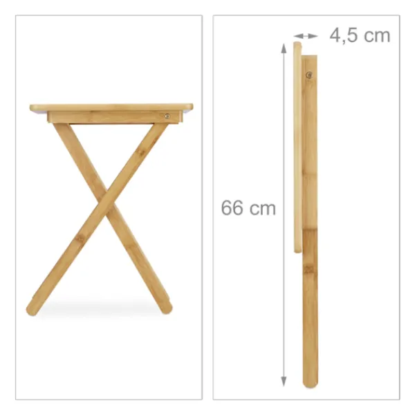 B2X Småbord>Sidobord bambu hopfällbart