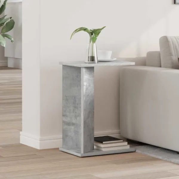 vidaXL Småbord>Sidobord Betonggrå 35 x 25 x 50 cm Konstruerat trä