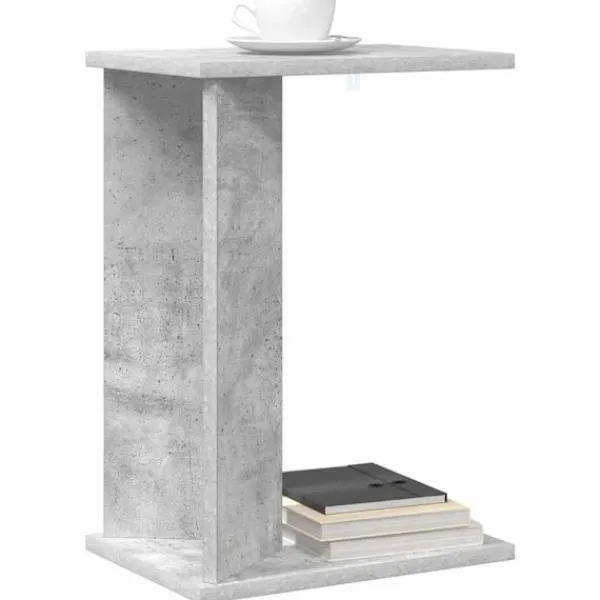 vidaXL Småbord>Sidobord Betonggrå 35 x 25 x 50 cm Konstruerat trä