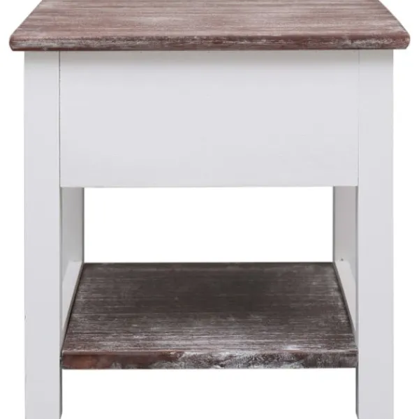 vidaXL Småbord>Sidobord brun 40x40x40 cm paulownia