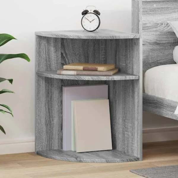 vidaXL Småbord>Sidobord Grå Sonoma 39,7 x 39,7 x 60 cm Konstruerat trä