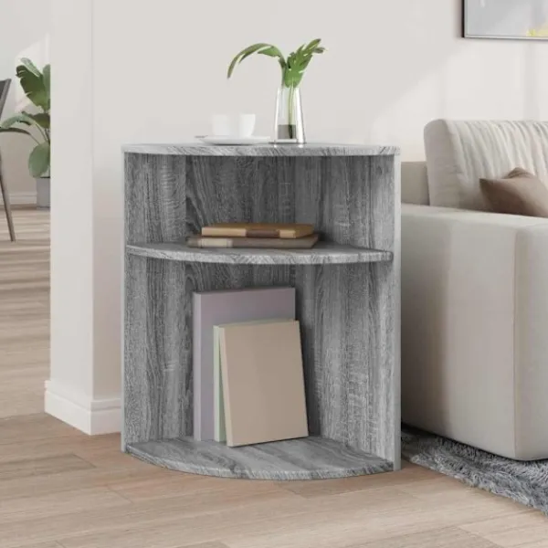 vidaXL Småbord>Sidobord Grå Sonoma 39,7 x 39,7 x 60 cm Konstruerat trä