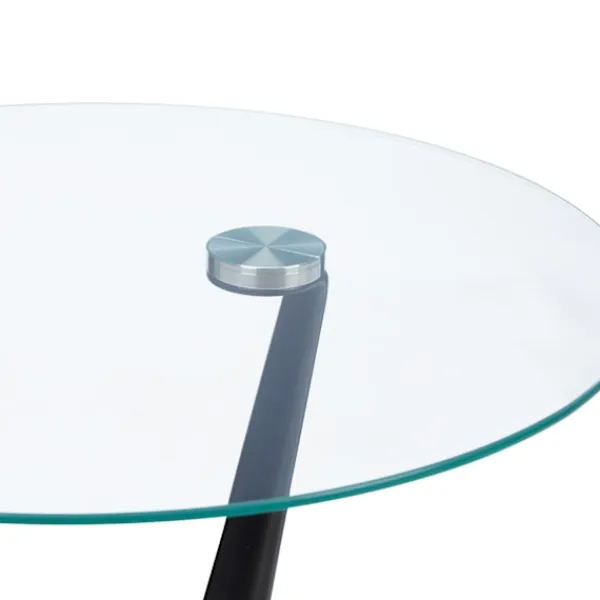 B2X Småbord>Sidobord i svart glas