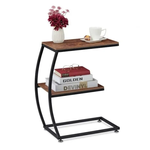 B2X Småbord>Sidobord industriell design 2 nivåer