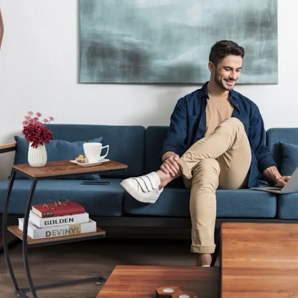 B2X Småbord>Sidobord industriell design 2 nivåer
