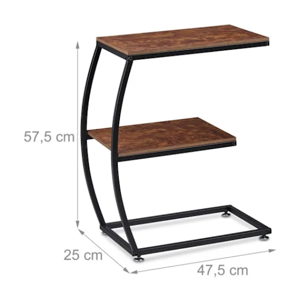 B2X Småbord>Sidobord industriell design 2 nivåer