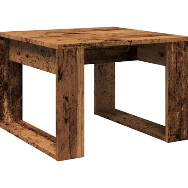 vidaXL Soffbord>Sidobord åldrat trä 50x50x35 cm konstruerat trä