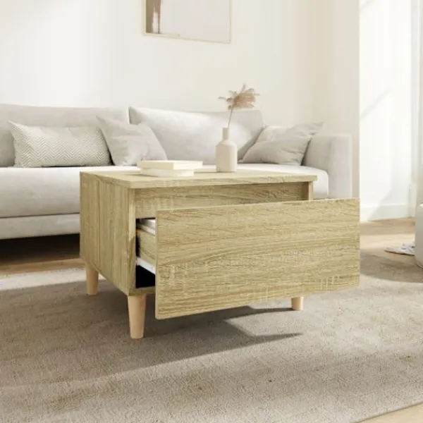 vidaXL Soffbord>Sidobord sonoma-ek 50x46x35 cm konstruerat trä