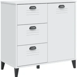 vidaXL Byråer>Sidobord VIKEN vit 80x40x80 cm konstruerat trä