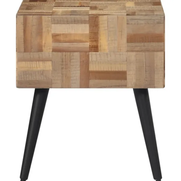 vidaXL Småbord>Sidobord 40x40x45 cm massiv återvunnen teak