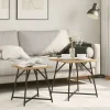 vidaXL Småbord>Sidobordsset 2 pcs Artisan Ek och Svart