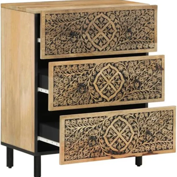 vidaXL Sideboards>Sidoskåp 2 st 60x33x75 cm massivt mangoträ