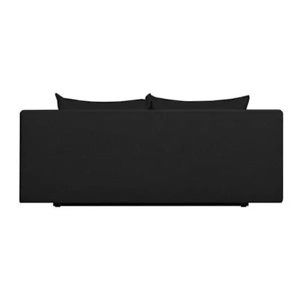 Soffor>3-sits konvertibel bänk med förvaringslåda - Svart tyg - L187 x D 91 x H 82 cm - TEIJO