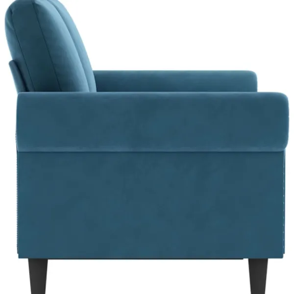 vidaXL Soffor>2-sitssoffa blå 120 cm sammet