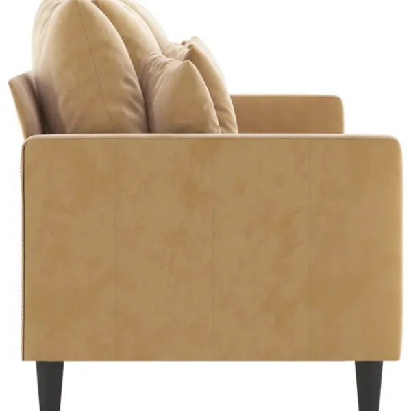 vidaXL Soffor>3-sitssoffa brun 180 cm sammet