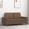vidaXL Soffor>2-sitssoffa brun 120 cm tyg
