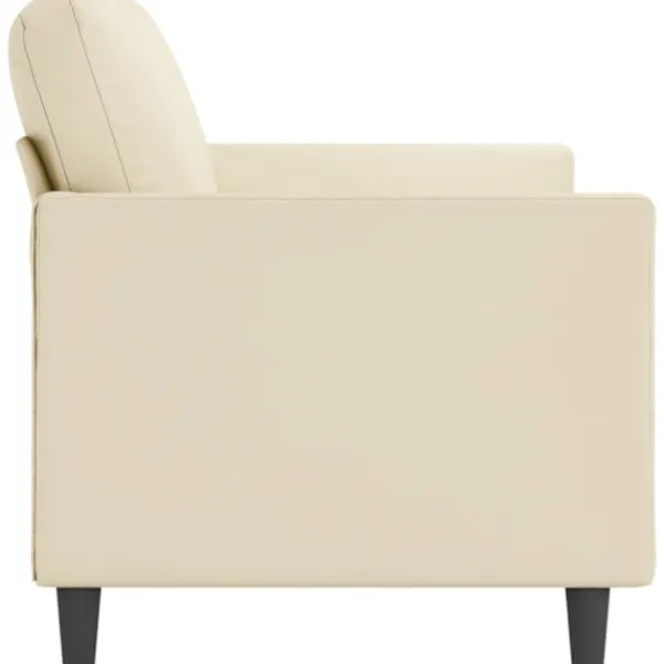 vidaXL Soffor>3-sitssoffa gräddvit 180 cm konstläder