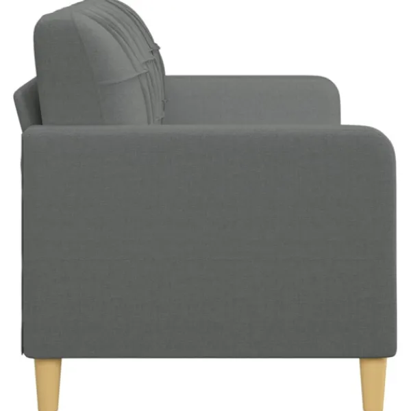 vidaXL Soffor>3-sitssoffa mörkgrå 180 cm tyg