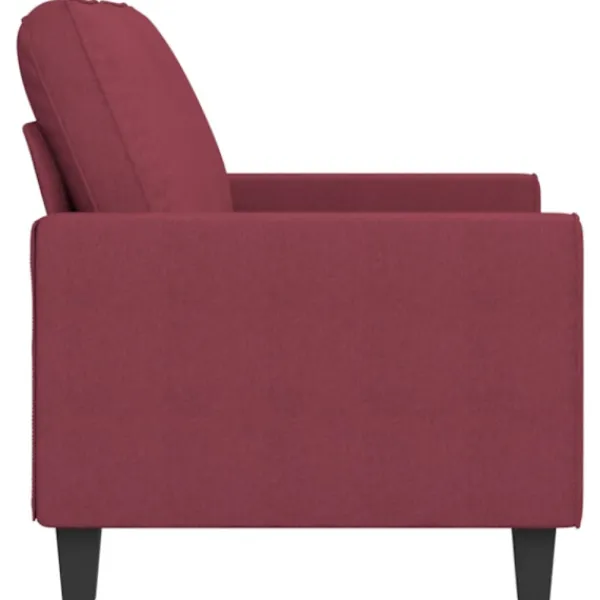 vidaXL Soffor>2-sitssoffa vinröd 140 cm tyg