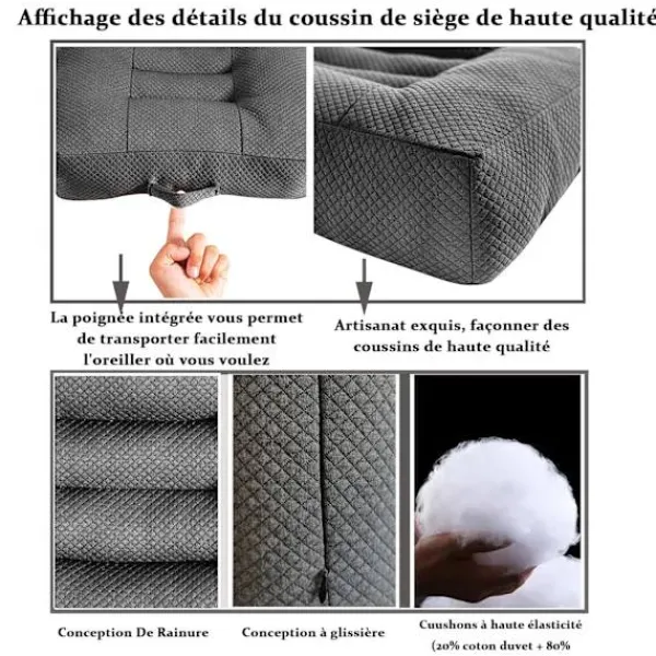 Sittpuffar>Sittdyna/förhöjningsdyna bil, sittpuff/stolsdyna 40x40 kontorsstol ergonomisk ortopedisk sittdyna för matbordsstolar-FA-
