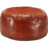 vidaXL Sittpuffar>Sittpuff brun 60x30 cm äkta getskinn