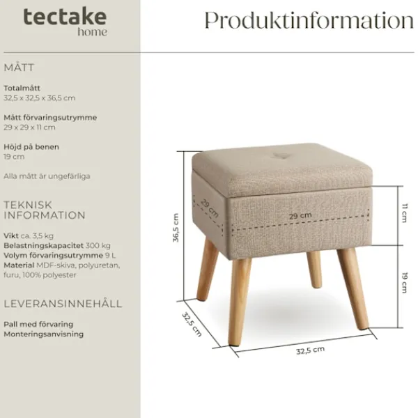 Sittpuffar>Sittpuff med förvaringsutrymme Elva