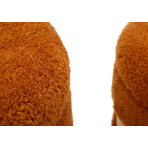 B2X Sittpuffar>Sittpuffset med förvaring, brunt teddytyg, 2 delar