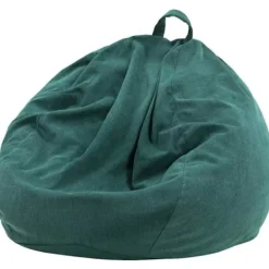 Sittpuffar>Sittpufföverdrag (utan fyllning) för barn och vuxna, förvaringsbar, tvättbar, mjukt premium manchestertyg, leksaksförvaring 70*80CM