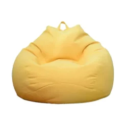 Sittsäckar>Sittsäck Stolar Soffa Överdrag, Inomhus Lazy Lounger För Vuxna Barn Ingen Fyllning - Yellow -