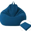 Sittsäckar>Sittsäck Överdrag Lazy Soffa Bekväm Enfärgad Lounger Sittsäck Sofföverdrag För Vardagsrum Hem