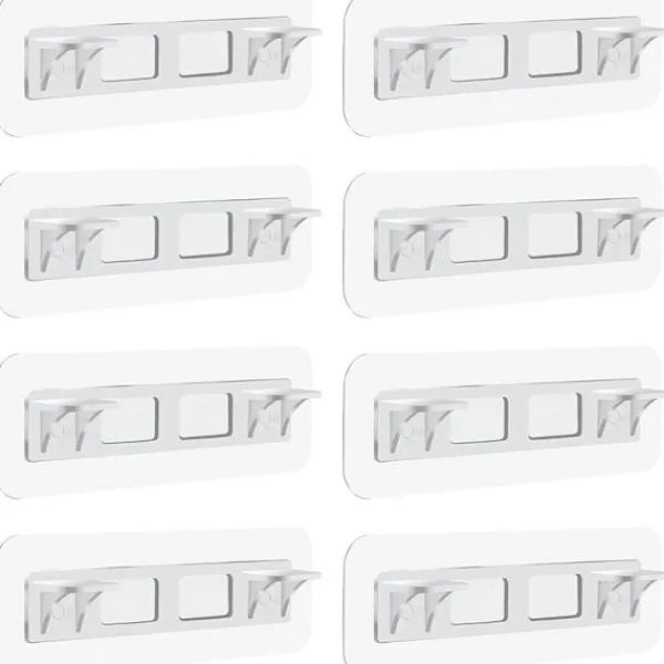 Hyllor>Självhäftande hyllbärare, självhäftande hyllstöd, transparenta hyllfästen, genomskinliga hyllstöd i plast med lim