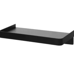 Hyllor>Självhäftande vägghylla, liten självhäftande vägghylla, mobiltelefonhållare, svart, 18,5 x 9,1 x 4,2 cm