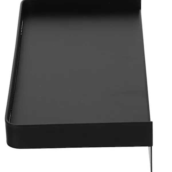 Hyllor>Självhäftande vägghylla Liten väggmonterad självhäftande hylla Telefonhållare Hylla Svart 18.5X9.1X4.2CM Svart