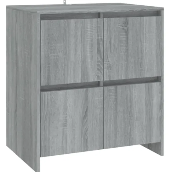 vidaXL Sideboards>Skänk 2 delar grå sonoma-ek konstruerat trä